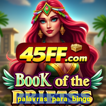 palavras para bingo cha de bebe